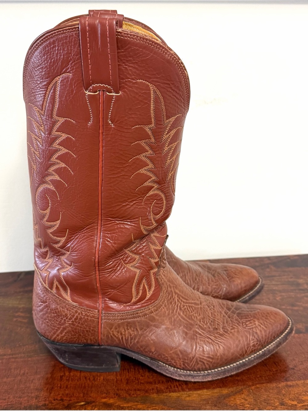 Vintage Nocona Bullhide Leather Cowboy Boots